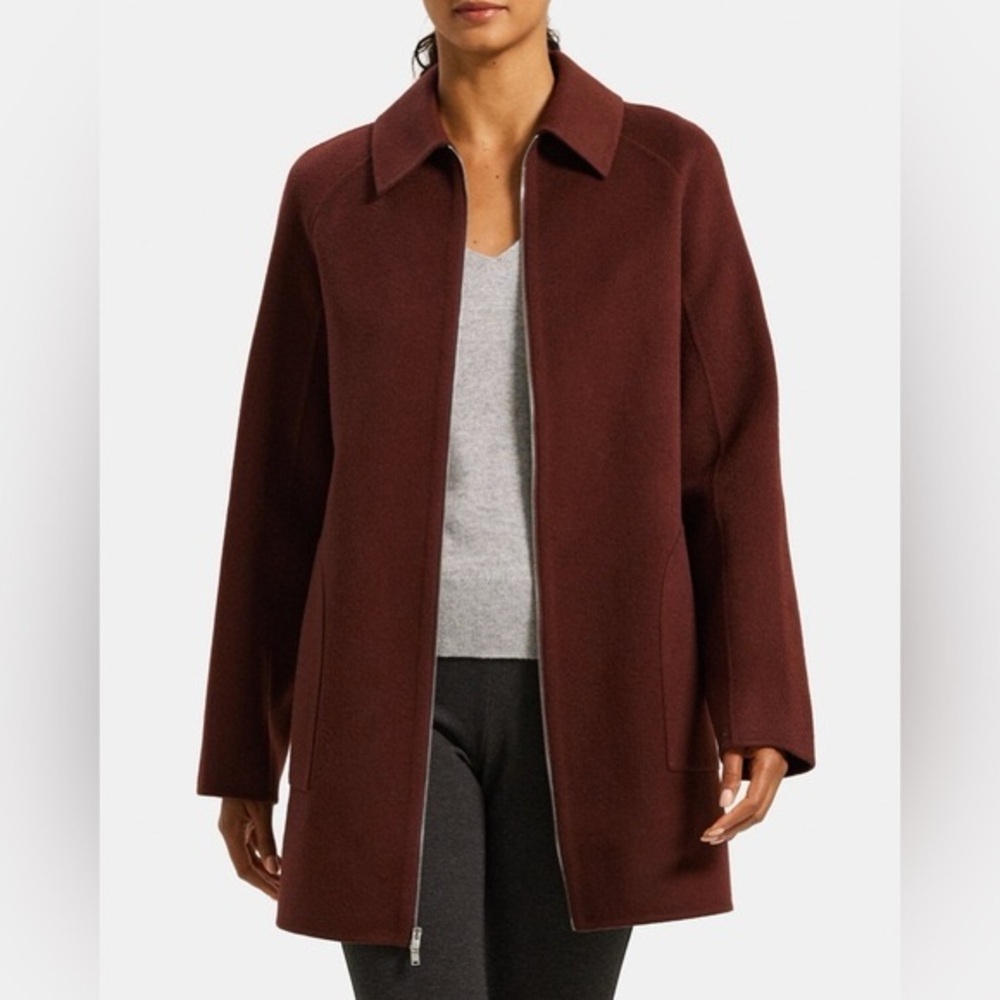 Theory Clean Caban Wool Coat - Size M